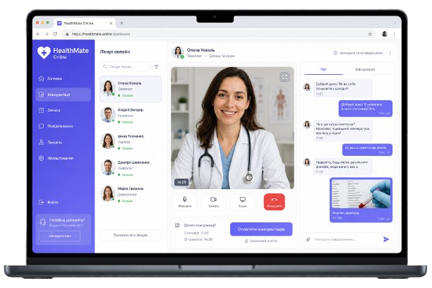 HealthMate Online — консультація з лікарем